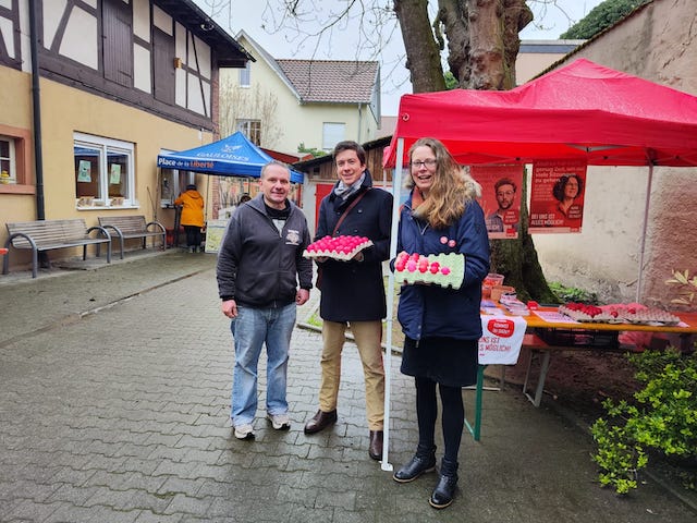Ostermarkt 2023, Justin Witzeck, Ulrike Gencarelle und Mathias Kind