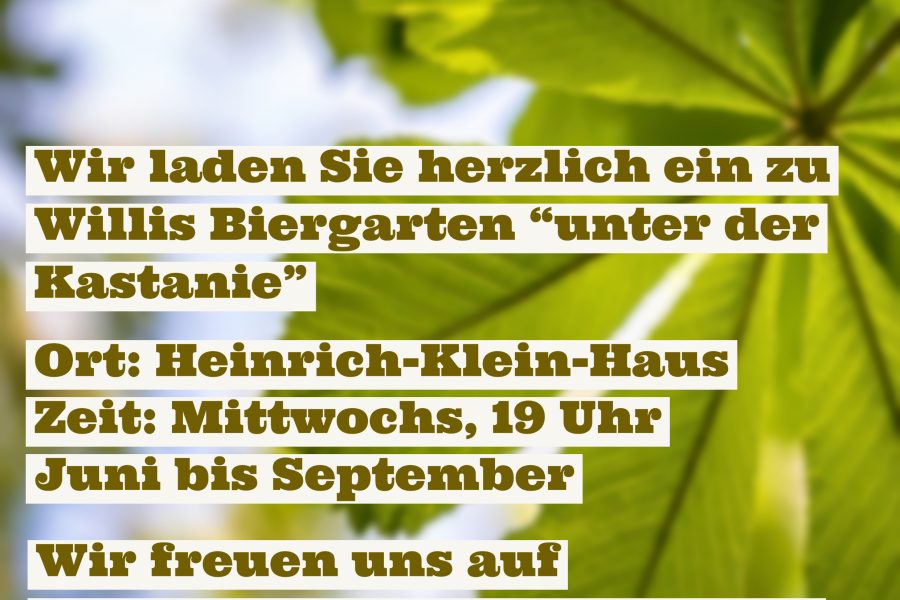 Das Titelbild für Willys Biergarten.