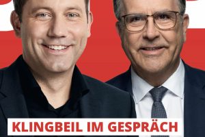 Klingbeil im Gespräch - Werbeplakat