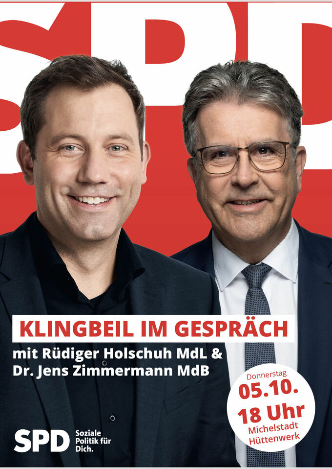 Klingbeil im Gespräch - Werbeplakat